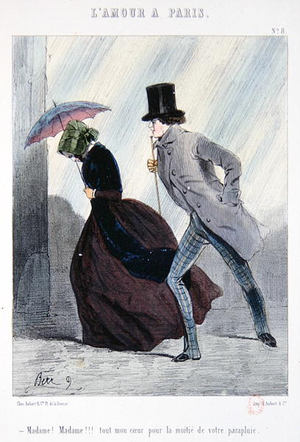 'Love in Paris', c.1840 (colour litho)