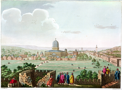 The Mosque of Omar, engraved by G. Castellini, c.1820 (colour engraving)