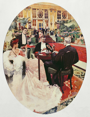 Advertisement for 'Alma' cigarettes, early twentieth century (colour litho)