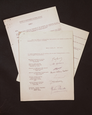 Statutes of the RPF, the political party of General Charles de Gaulle (1890-1970), May 1947 (printed paper & ink)