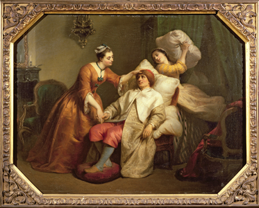 The Actor Bonneval in the role of Argan in Moliere's play 'Le Malade Imaginaire' (oil on canvas)