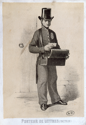 Postman, c.1865 (litho)