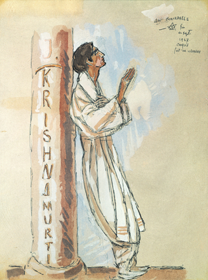 Krishnamurti, 1927 (gouache on paper)
