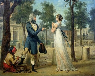 Incroyable et Merveilleuse in Paris, 1797 (oil on canvas)