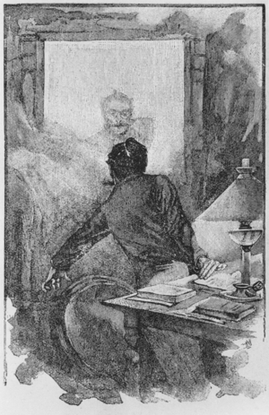The narrator and the Horla, illustration from 'Le Horla' by Guy de Maupassant (1850-93) engraved by Georges Lemoine, Paris, Editions Albin Michel, c.1910 (wood engraving)