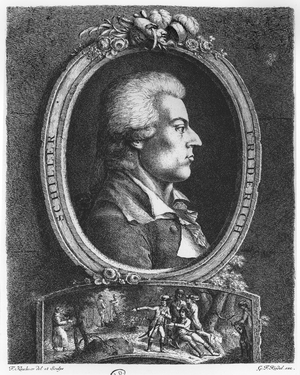 Friedrich Schiller (1759-1805) (engraving) (b/w photo)