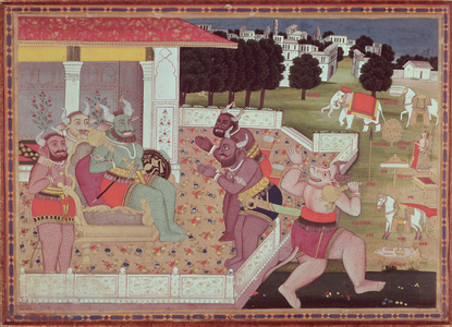 The Asura Kumbha and his Court of Demons, c.1800 (gouache on paper)