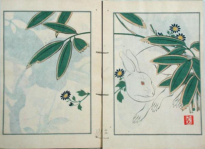 The Rabbit, from a collection of the artist's work published by Kobyashi Bunscichi in 1901 (colour woodblock print)