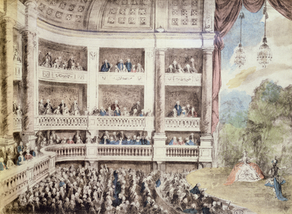 Scene at the Opera, c.1760 (gouache on paper)