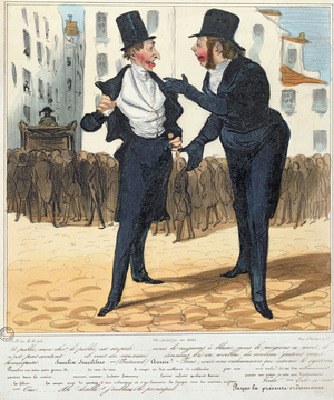 The Homeopathic Doctors, from 'La Caricature', 1837 (colour litho)