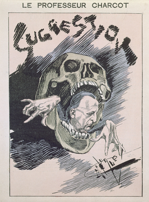 'Suggestion', caricature of Jean Martin Charcot (1825-93) c.1880-85 (colour litho)