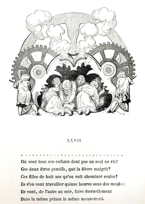 Illustration for a poem on child labour by Victor Hugo (1802-85) c.1880, published by Hetzel (engraving) (b/w photo)