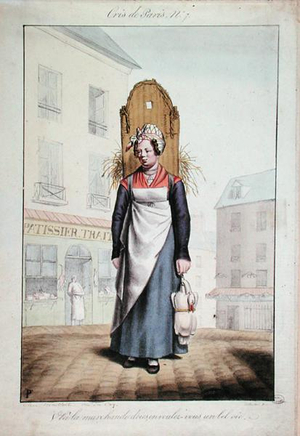 The Goose Seller, number 7 from 'The Cries of Paris' series, c.1820 (colour litho)