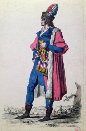 Costume of a Representative of The French People in 1793, from 'A New Collection of Military Costumes from France and other Countries, Old and Modern', Paris, 1794-95 (colour engraving)