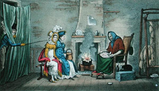 The Fortune Teller, 1823 (colour engraving)