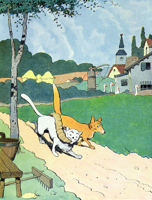 Illustration from 'Le Roman de Renard', c.1900 (colour litho)