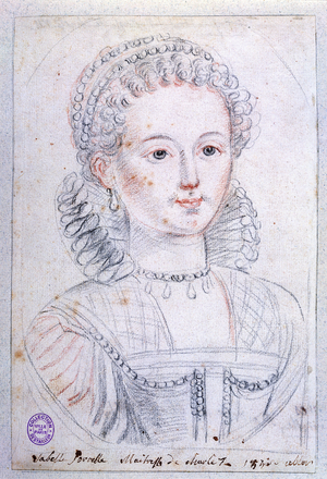 Agnes Sorel (c.1422-50) (pencil and crayon on paper)