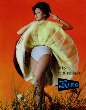 Advertisement for 'Kino' underwear, c.1950 (colour litho)