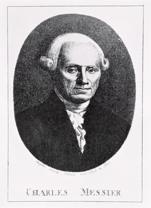 Portrait of Charles-Joseph Messier (1730-1817) 1801 (engraving) (b/w photo)