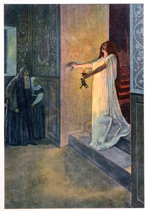 Lady Macbeth Sleepwalking, illustration from 'Macbeth' by William Shakespeare (1564-1616) c.1900 (litho)