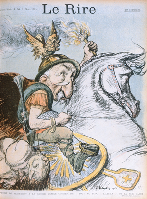 Caricature of Emile Combes, cover of 'Le Rire' magazine, 12th March 1903 (colour litho)