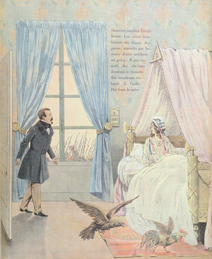 Napoleon III and France during the Coup d'Etat of the 2nd of December 1851, published in 'Les Trois Couleurs France' by Georges Montorgueil, Paris, 1900 (colour litho)