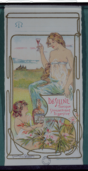 Advertisement for 'Desiline' stomach digestive tonic, c.1900 (colour litho)