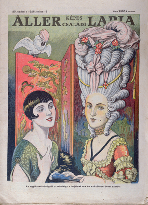 From one Extreme to the Other, female hairstyles from c.1785 to 1926, 1926 (colour litho)