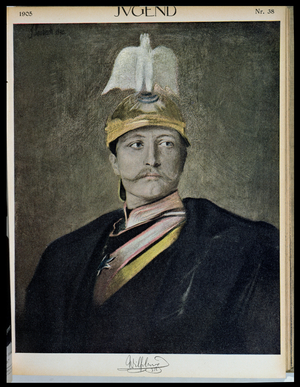 Portrait of Kaiser Wilhelm II (1859-1941) from 'Jugend', 1905 (colour litho)