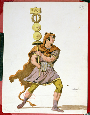 Praetorian, costume design for the first production of 'Caligula' by Alexandre Dumas (1802-70) at the Comedie Francaise, December 1837 (gouache on paper)