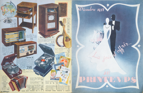 'La Joie d'Offrir', Catalogue of Printemps Department store in Paris, December 1937 (colour litho)
