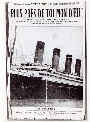 Cover of Music Score sheet for the Hymn 'Nearer My God to Thee', sung by the passengers on the Titanic during its shipwreck and sinking, 1912 (litho)