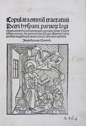 Master and pupils, 1490 (woodcut)