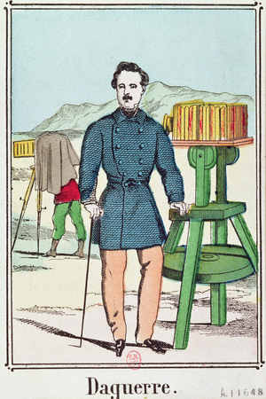 Portrait of Louis-Jacques Daguerre (1787-1851) (colour litho)