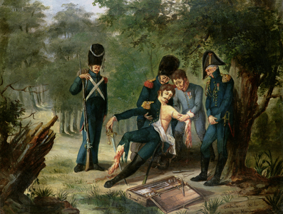 Doctor Larrey's ambulance at the battle of Hanau, 30th-31st October 1813 (oil on canvas)