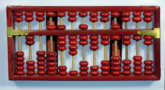 Abacus with the numbers 0205847326212 (wood)