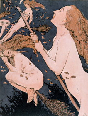 Walpurgis Sabbath, 1906 (colour engraving)