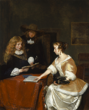 The Music Party, c.1668-70 (oil on panel)