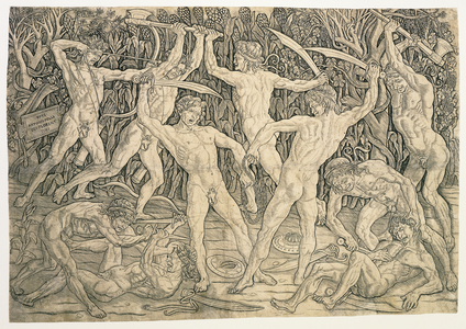 Battle of the Nudes, c.1489 (engraving)