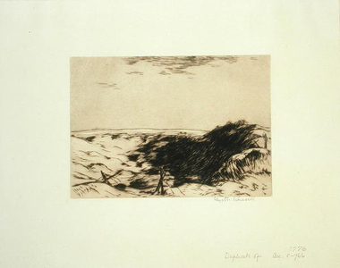 Mine Crater, Vimy Ridge, 1918 (etching)