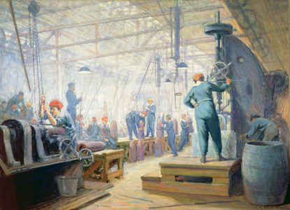 Women Operators, 1919 (pastel on paper)