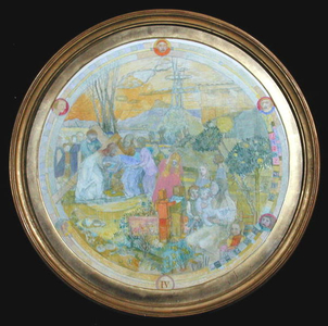 Jesus Meets his Mother (oil on paper)