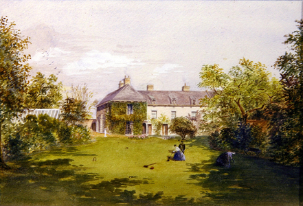 A country villa, c.1840 (w/c on paper)