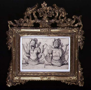 Study of Military Trophies at Versailles, c.1690 (pen & ink and gouache on paper)