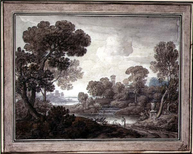 Classical Landscape, c.1770 (pen & ink and w/c on paper)