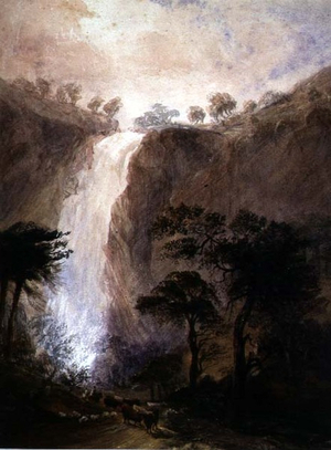 View of a Waterfall, c.1820 (w/c with gum arabic on paper)