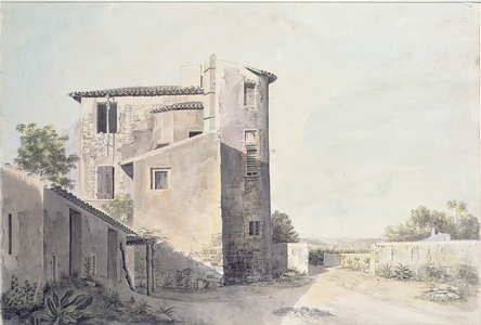 View of a Village in Southern France, c.1800 (w/c on paper)