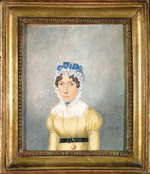 Portrait of a Lady with a Golden Locket, 1823 (gouache and w/c on paper)