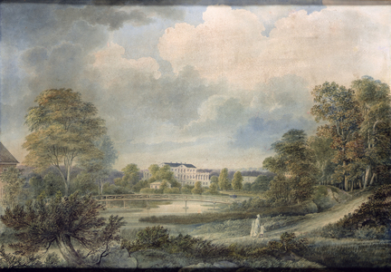 View of Safslaholm Castle in Sweden (w/c on paper)