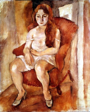 Seated Woman (oil on canvas)